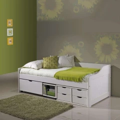 Jednolůžková postel se zásuvkami MAXIMA bílá