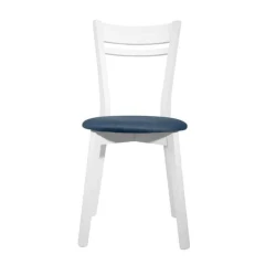 Jídelní židle KEITA, bílá/navy č.4