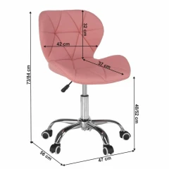 Kancelářské křeslo, růžová/chrom, ARGUS NEW