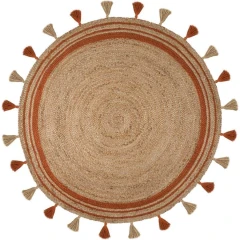 Flair Rugs kusový koberec Lunara Jute Circle Orange