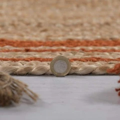 Flair Rugs kusový koberec Lunara Jute Circle Orange