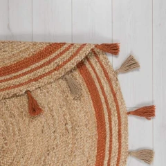 Flair Rugs kusový koberec Lunara Jute Circle Orange