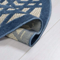 Flair Rugs kusový koberec Piatto Oro Blue kruh