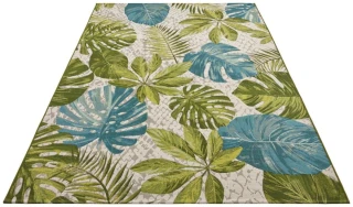 Hanse Home kusový koberec Flair 105617 Tropical Leaves Turqouise Green