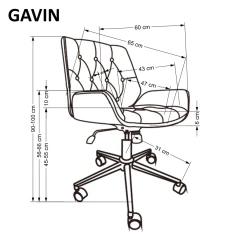 GAVIN fotel gabinetowy orzechowy / czarny (1p=1szt)