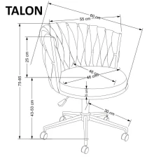 TALON fotel gabinetowy jasny beżowy (1p=1szt)