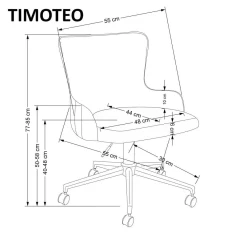 TIMOTEO fotel gabinetowy ciemny zielony (1p=1szt)