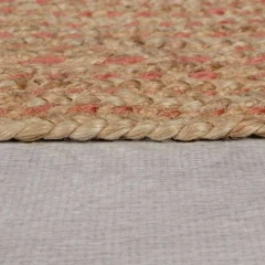 Flair Rugs kusový koberec Capri Jute Natural/Coral kruh