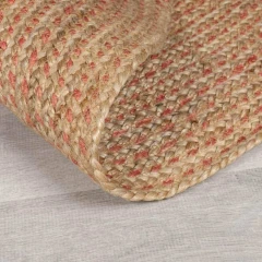 Flair Rugs kusový koberec Capri Jute Natural/Coral kruh