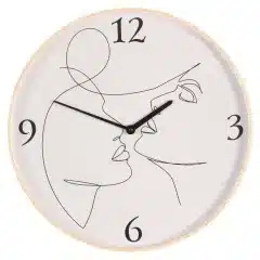 Hodiny nástěnné, MDF s dřevěným rámem, 40cm. HA1743