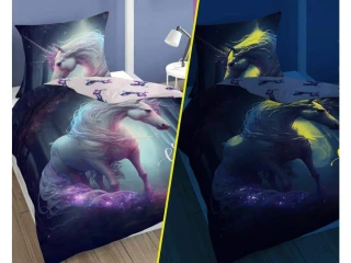 Dětské svítící povlečení Unicorn magic 140x200 cm PODE1402