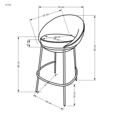 H118 hoker wielokolorowy (1p=2szt)