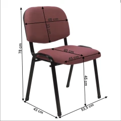 Kancelářská židle, červenohnědá, ISO 2 NEW