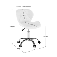 Kancelářské křeslo, bílá/chrom, ARGUS NEW
