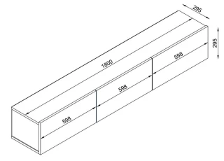 Televizní stolek s LED osvětlením DEKARA bílá