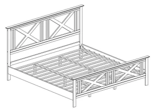 Postel TEXAS II 180x200 cm barva teak