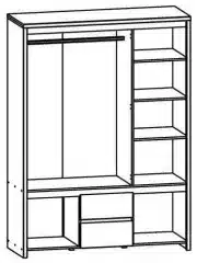 Skříň Kaspian II SZF5D2S