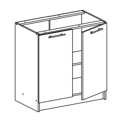 Dolní skříňka, bílá, FABIANA S - 80
