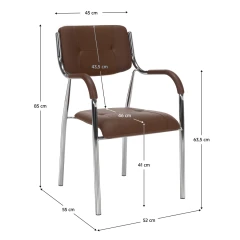 Konferenční židle ILHAM - hnědá č.9