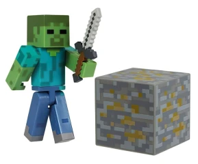 Figurka Minecraft Zombie Steve s příslušenstvím FIBH1692