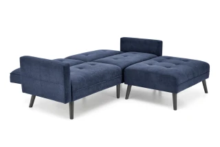 CORNELIUS sofa rozkładana z funkcją narożnika niebieska (1p=1szt)