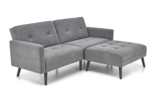 CORNELIUS sofa rozkładana z funkcją narożnika popiel (1p=1szt)