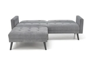 CORNELIUS sofa rozkładana z funkcją narożnika popiel (1p=1szt)