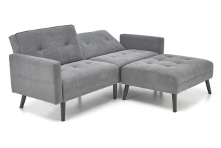 CORNELIUS sofa rozkładana z funkcją narożnika popiel (1p=1szt)