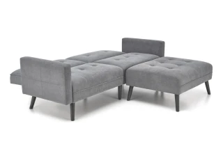 CORNELIUS sofa rozkładana z funkcją narożnika popiel (1p=1szt)