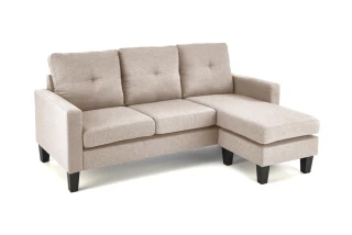 GERSON sofa z podnóżkiem beżowy (1p=1szt)