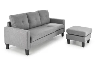 GERSON sofa z podnóżkiem popielaty (1p=1szt)