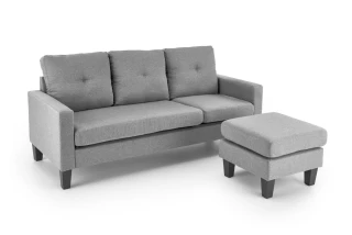 GERSON sofa z podnóżkiem popielaty (1p=1szt)