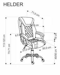 HELDER fotel gabinetowy czarny (1p=1szt)