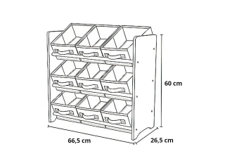 Organizér na hračky Gray UBBH1127