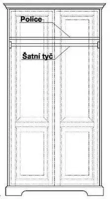 Skříň masiv dvojdílná 00151