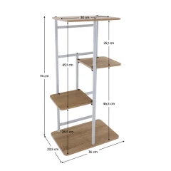 Stojan na květiny LEDOR TYP 1 - bílá/dub sonoma č.7