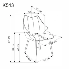 Jídelní židle K543 - béžová č.11