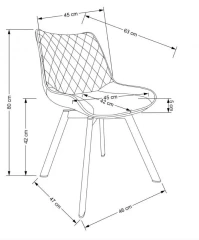 Otočná jídelní židle K520 - béžová č.15