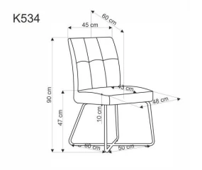 Jídelní židle K534 - šedá č.11