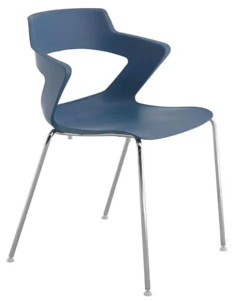 Antares Konferenční židle 2160 PC Aoki - nečalouněná Modrá RAL 5009