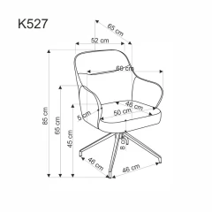 K527 krzesło brązowy / beżowy (1p=2szt)