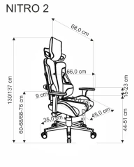 NITRO 2 fotel gabinetowy tkanina, popielaty / czarny (1p=1szt)