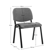 Konferenční židle ISO ECO - šedá č.9