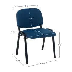 Konferenční židle ISO ECO - tmavomodrá č.8