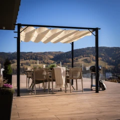 Pergola PEPY BASIC - hliník grafit / smetanová č.2