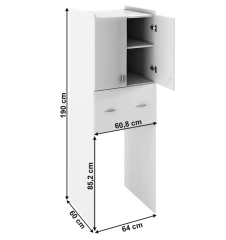 Hluboká skříňka nad pračku NATALI TYP 9 - bílá č.2