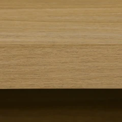 Konferenční stůl, 120x60 cm, MDF deska, Melamine dekor, kov, police, černý lak AHG-514 OAK