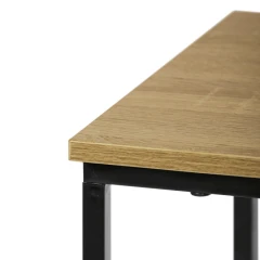 Odkládací stůl, MDF deska, dekor divoký dub, černý kov CT-G1040 OAK