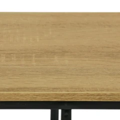 Odkládací stůl, MDF deska, dekor divoký dub, černý kov CT-G1040 OAK