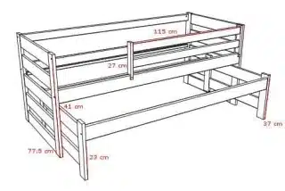 Postel s přistýlkou DPV 007